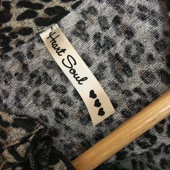 Coquette Frilly Ruffle Chest Leopard Rosette Knit Dress Top - Picture 14 of 15